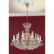 Candelabru modern cristal alama Aur 24k 18xE14/40W, Hirohito LU 2143/6+6 Gold Orion